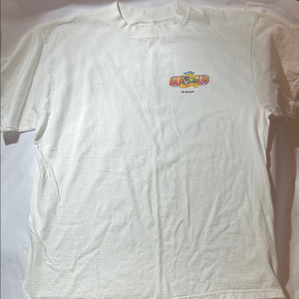 The Bad Ass Coffee Co. Kona - White Graphic Tee